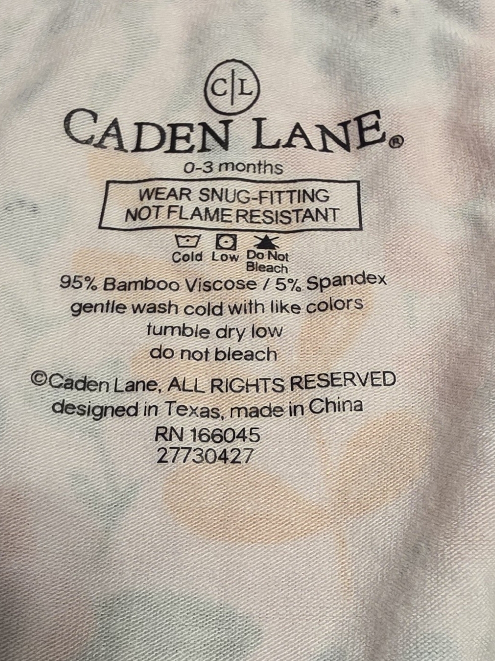 Caden Lane Pink Floral Ruffle Zip-Front Footie Pajamas - Picture 7 of 7